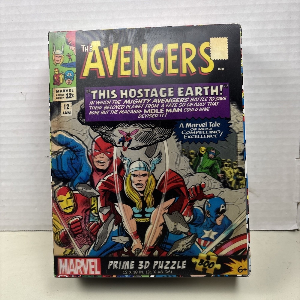 Marvel Avengers Prime 3D Puzzle 300 Piece This Hostage Earth Comic Cover 12x18